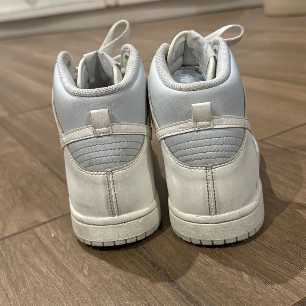 Nike Dunk High White Gray Purple Athletic Leather Shoes Sneakers Size 3Y - Picture 5 of 7